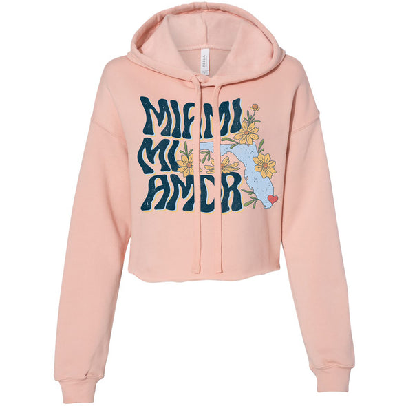 Miami mi Amor Florida Cropped Hoodie