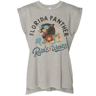 Florida Panther Rolled Sleeve Tank