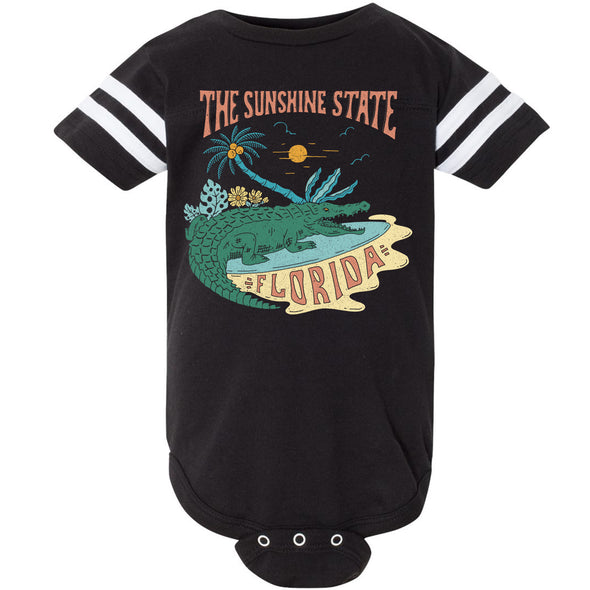 The Sunshine State Florida Stripes Baby Onesie