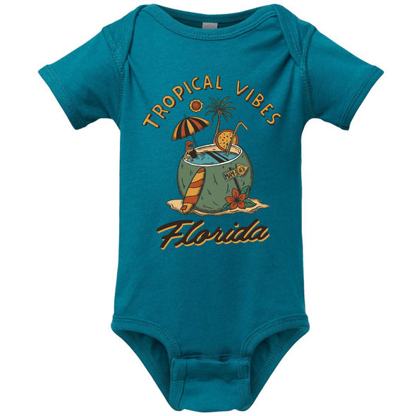 Tropical Vibes Florida Baby Onesie