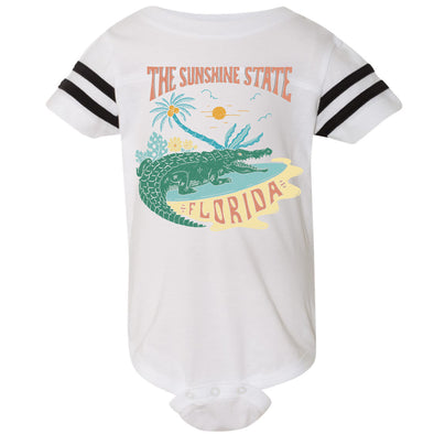 The Sunshine State Florida Stripes Baby Onesie