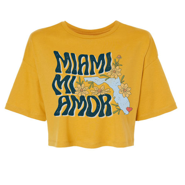 Miami mi Amor Florida Crop Tee