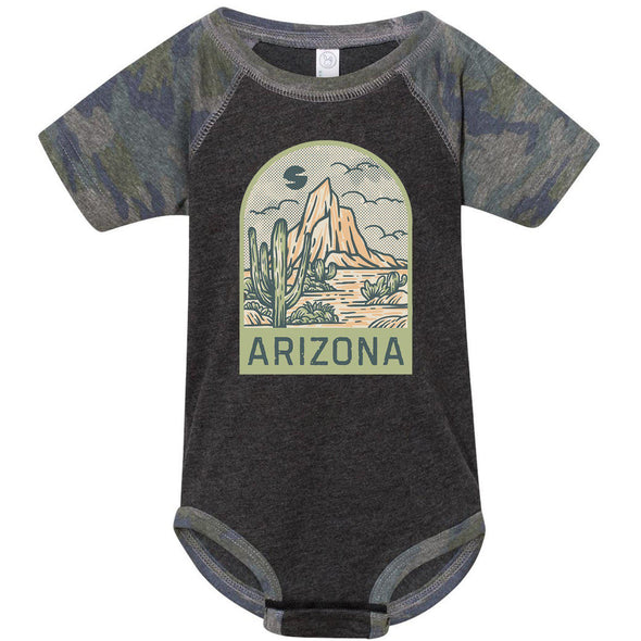 Arizona Desert Baseball Baby Onesie-CA LIMITED