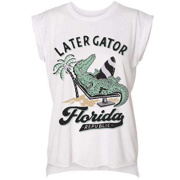 Later Gator Florida Rolled Sleeve Tank