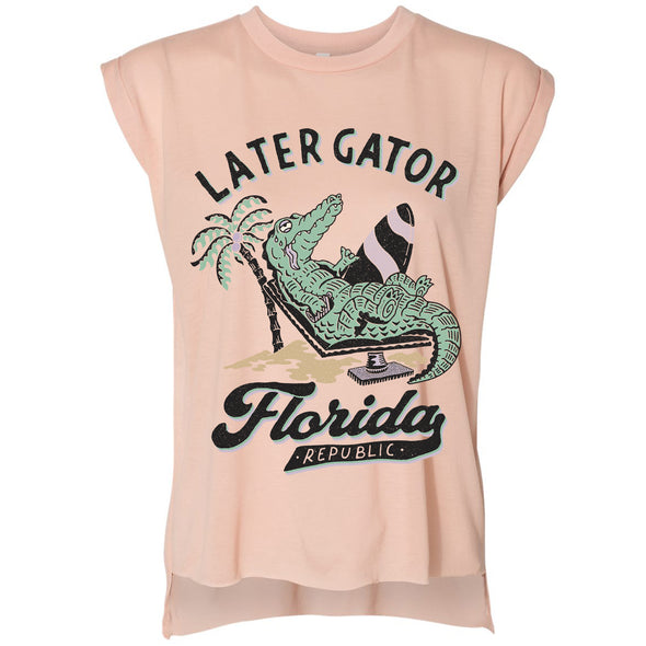 Later Gator Florida Rolled Sleeve Tank