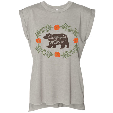 Bear CA Love Rolled Sleeve Tank-CA LIMITED