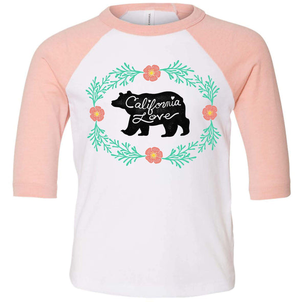 Bear CA Love Toddler Baseball Tee-CA LIMITED