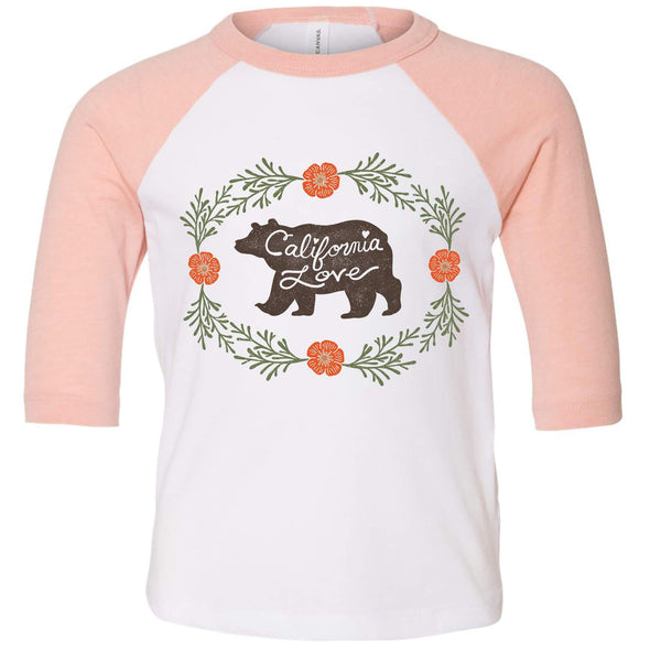 Bear CA Love Toddler Baseball Tee-CA LIMITED