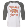 Bear Poppy Blossom Baseball Tee-CA LIMITED