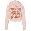 Bear Poppy Blossom Cropped Hoodie-CA LIMITED