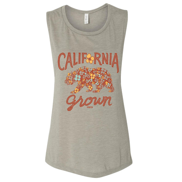 Bear Poppy Blossom Muscle Tank-CA LIMITED