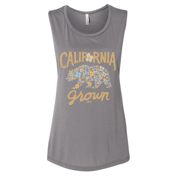 Bear Poppy Blossom Muscle Tank-CA LIMITED