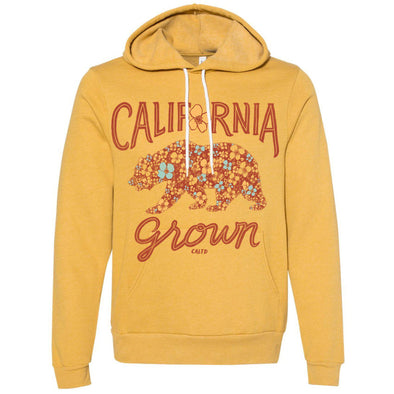 Bear Poppy Blossom Pullover Hoodie-CA LIMITED