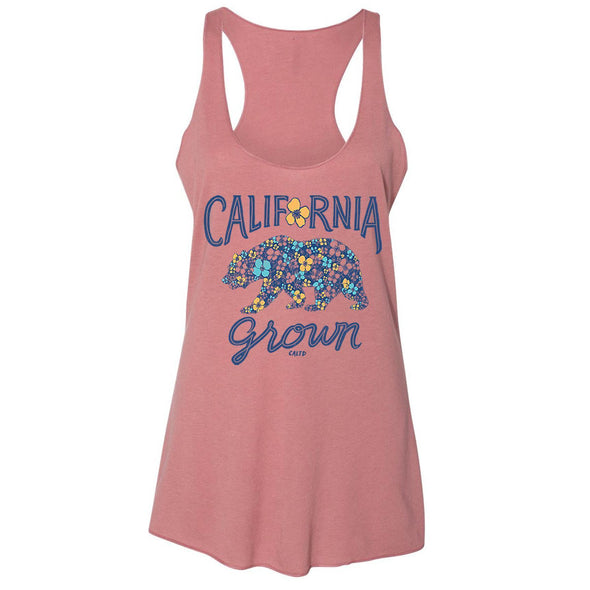 Bear Poppy Blossom Racerback Tank-CA LIMITED