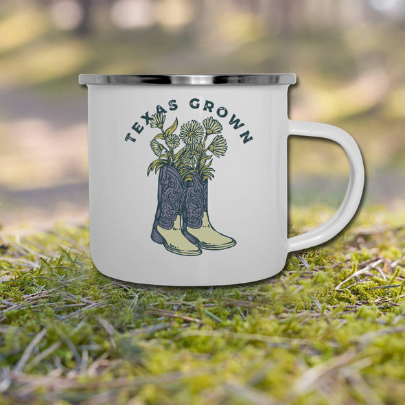 Boots & Flowers TX Camper Mug-CA LIMITED