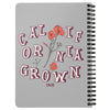 CA Grown Poppies Grey Spiral Notebook-CA LIMITED