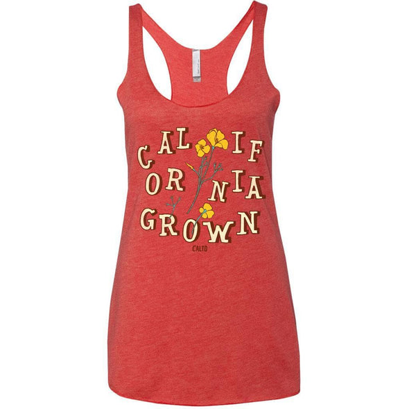 CA Grown Poppies Racerback Tank-CA LIMITED