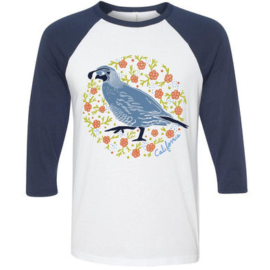 CA Poppy Quail Baseball Tee-CA LIMITED