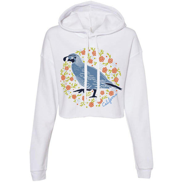 CA Poppy Quail Cropped Hoodie-CA LIMITED