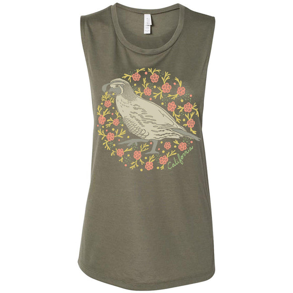 CA Poppy Quail Muscle Tank-CA LIMITED