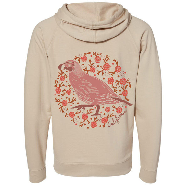 CA Poppy Quail Raglan Zipper Hoodie-CA LIMITED