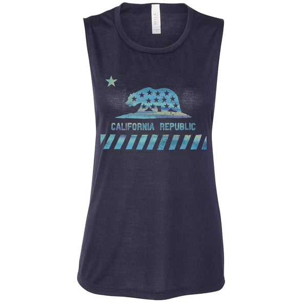 CA Star Flag Muscle Tank-CA LIMITED