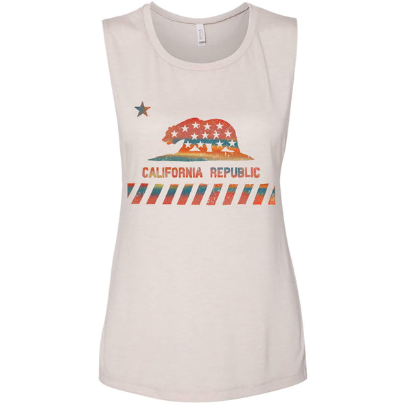 CA Star Flag Muscle Tank-CA LIMITED