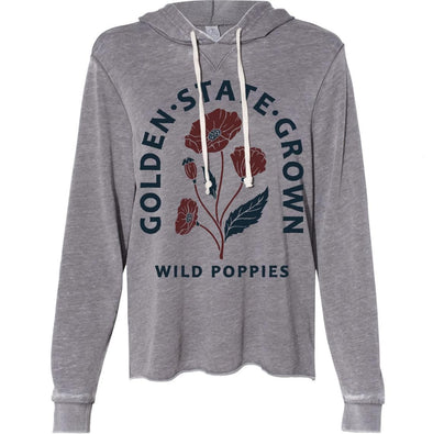 CA Wild Poppies Burnout Hoodie-CA LIMITED