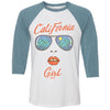 California Girl Glasses Baseball Tee-CA LIMITED