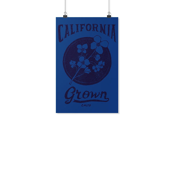 California Grown Circle Blue Poster-CA LIMITED