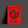 California Grown Circle Red Poster-CA LIMITED