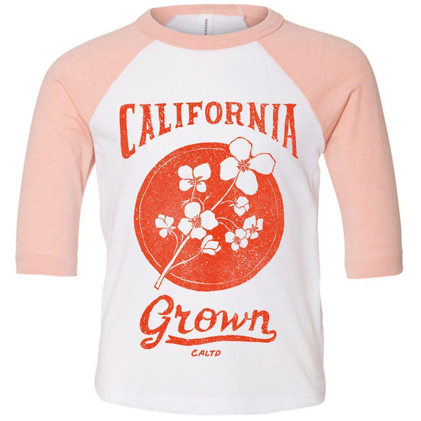 California Grown Circle Toddler Baseball Tee-CA LIMITED