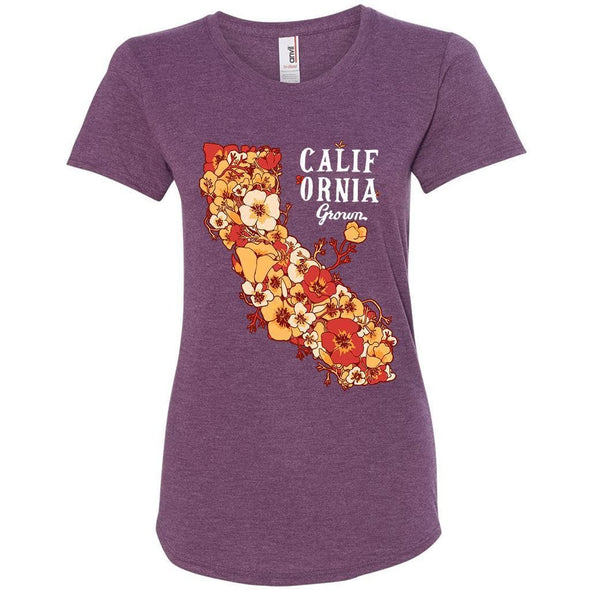 California Grown Purple Ladies Tee-CA LIMITED