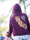 California Grown Zip Up Maroon Hoodie-CA LIMITED