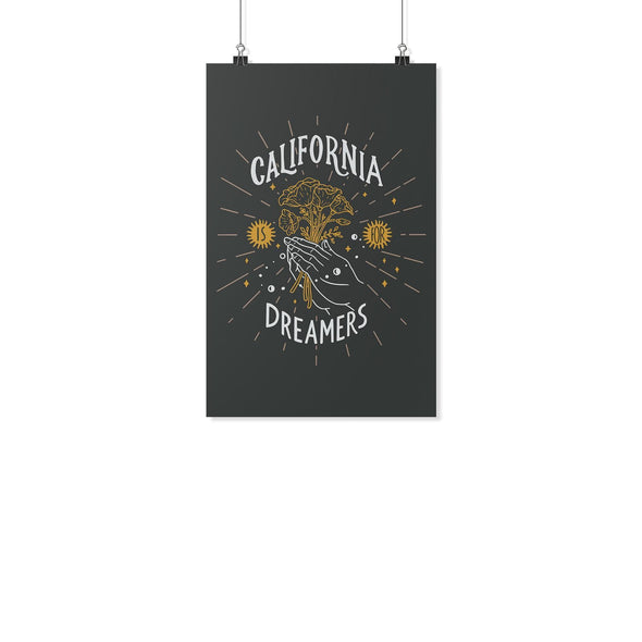 California Is For Dreamers Black Poster-CA LIMITED