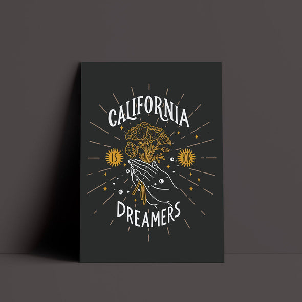 California Is For Dreamers Black Poster-CA LIMITED