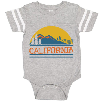 California Mountains Stripes Baby Onesie-CA LIMITED