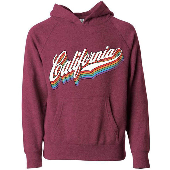 California Rainbow Raglan Toddlers Hoodie-CA LIMITED