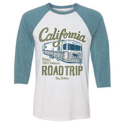 California Roadtrip Baseball Tee-CA LIMITED