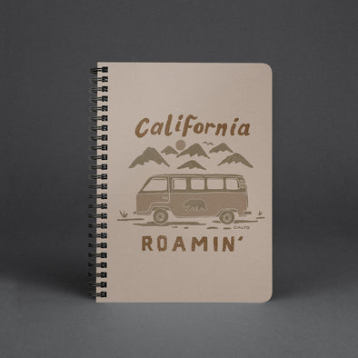 California Roamin' Cream Spiral Notebook-CA LIMITED