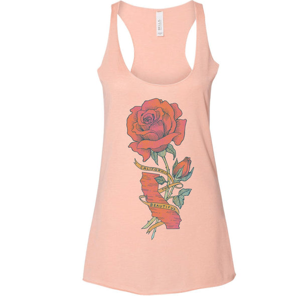 California Rose Racerback Tank-CA LIMITED