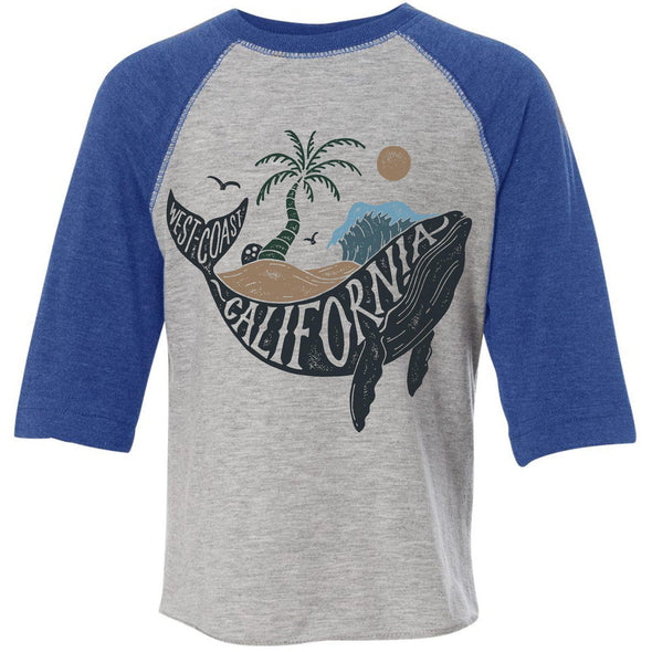 California Whale Toddler Baseball Tee-CA LIMITED