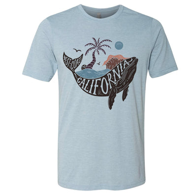 California Whale blue tee-CA LIMITED