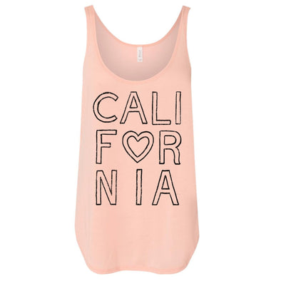 California outline peach tank-CA LIMITED