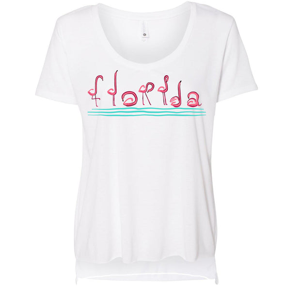 Curvy Flamingos FL High Low Top-CA LIMITED