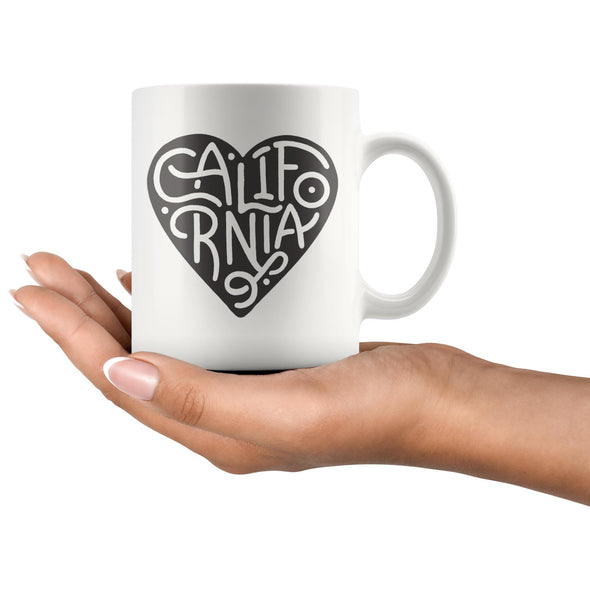 Curvy Heart Black Mug-CA LIMITED