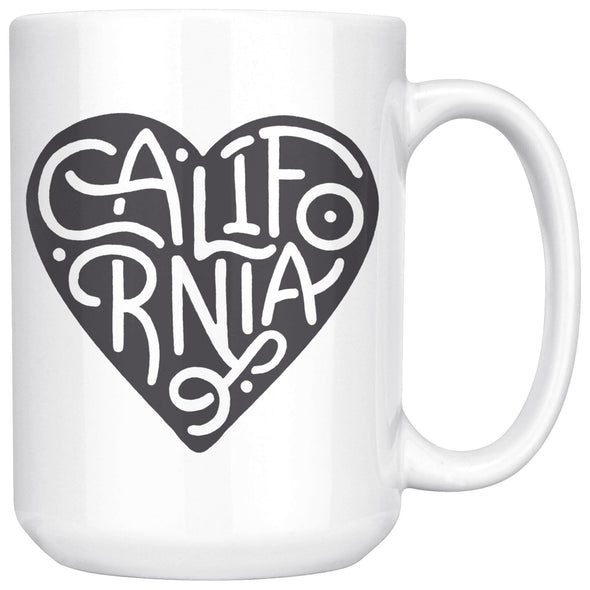 Curvy Heart Black Mug-CA LIMITED