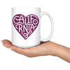 Curvy Heart Purple Mug-CA LIMITED