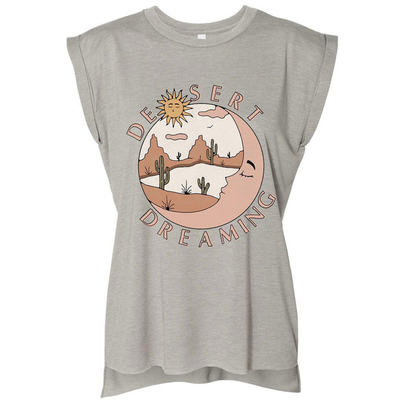 Desert Dreaming Arizona Rolled Sleeve Tank-CA LIMITED