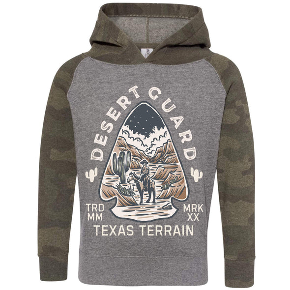 Desert Guard Texas Raglan Toddlers Hoodie-CA LIMITED